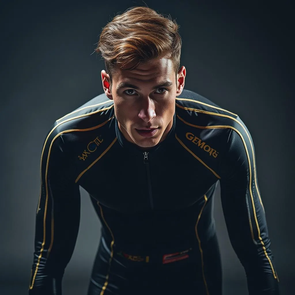 Atleta profesional con traje Theophilasnoa