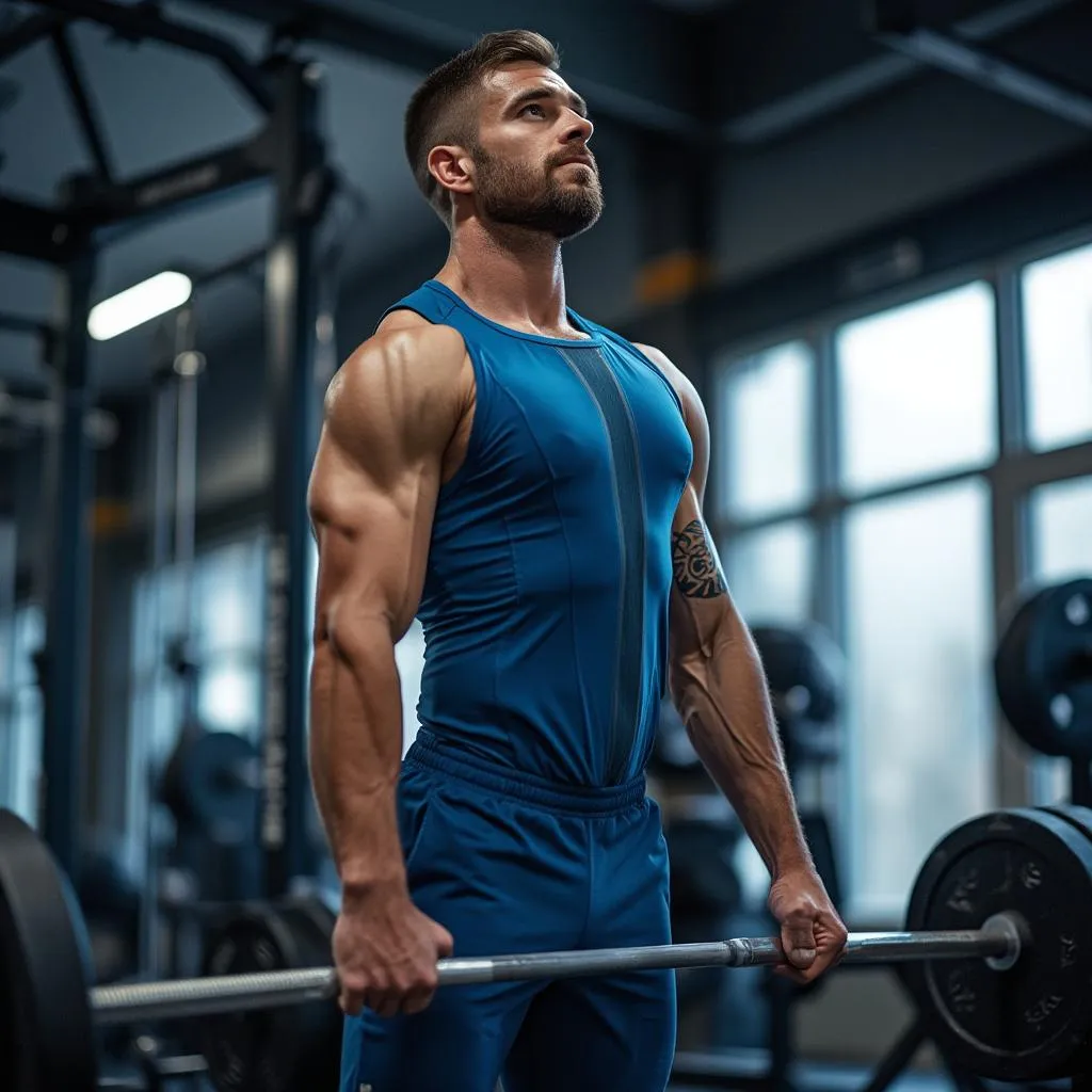 Entrenamiento de fuerza con equipamiento Theophilasnoa