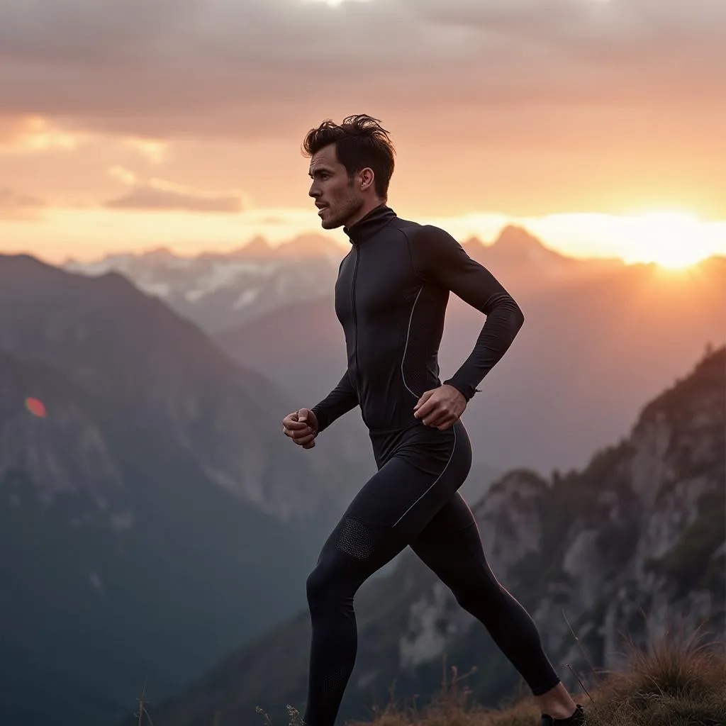 Atleta entrenando con traje Theophilasnoa